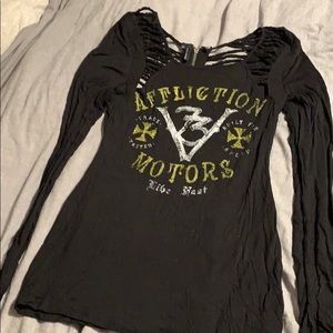 Buckle affliction shirt large